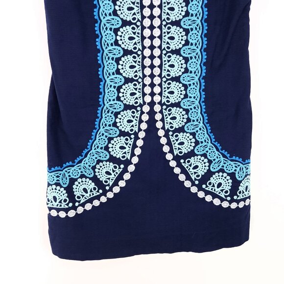 Lilly Pulitzer Sheath Dress Size 0 Embroidered Front Fully Lined Sleeveless - Picture 7 of 16